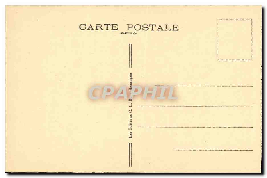 Besançon-les-Bains — Le Doubs et les Rochers de la Citadelle — n°62 — Verso