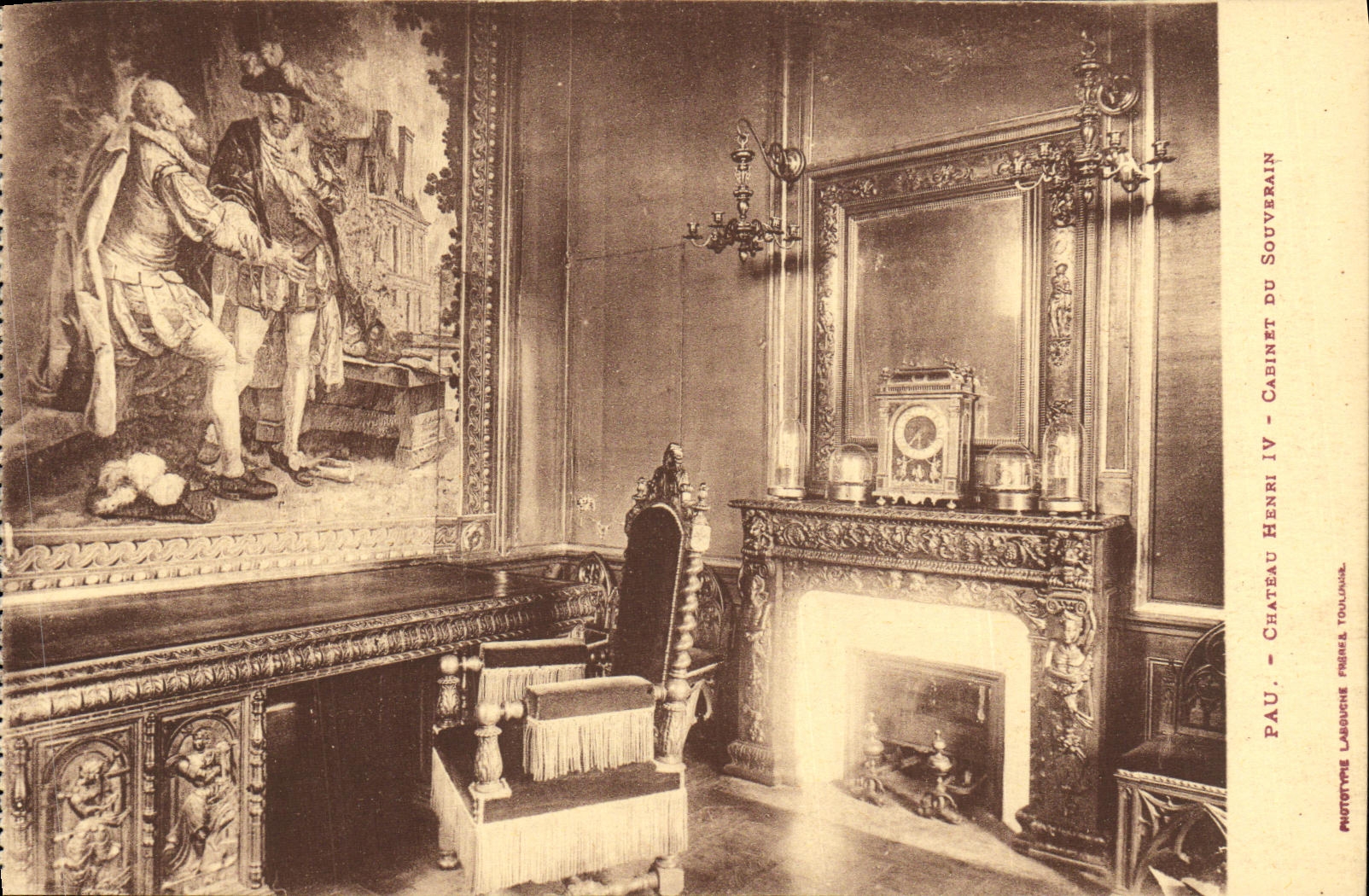 CPA Pau Chateau Henri IV Cabinet du souverain