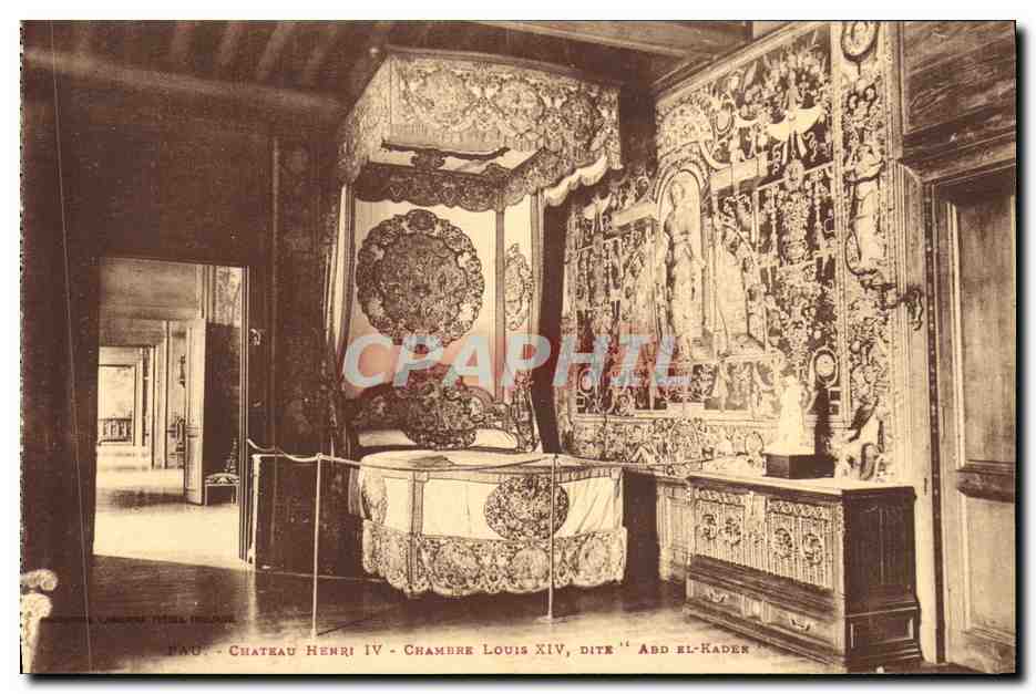 Pau - Château Henri IV - Chambre Louis XIV, dite 'Abd-el-Kader'