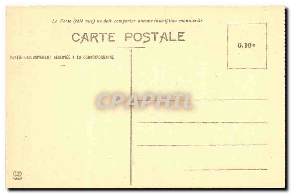 Pau - Kasteel van Hendrik IV - Eerstehof — Fototipie Labouché Frères, Toulouse — Achterkant