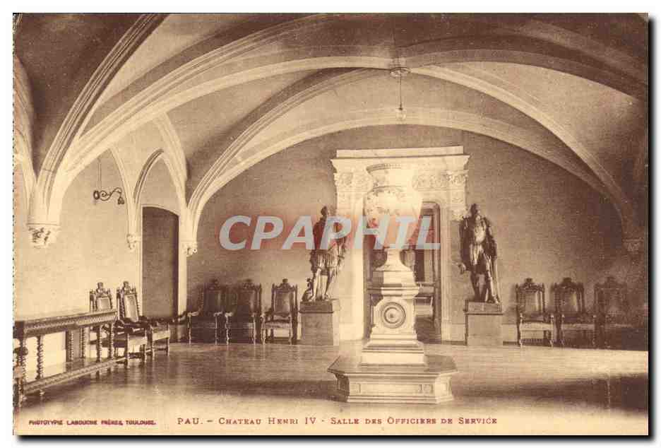 Pau - Château Henri IV - Salle des Officiers de Service — Phototypie Labouche Frères, Toulouse