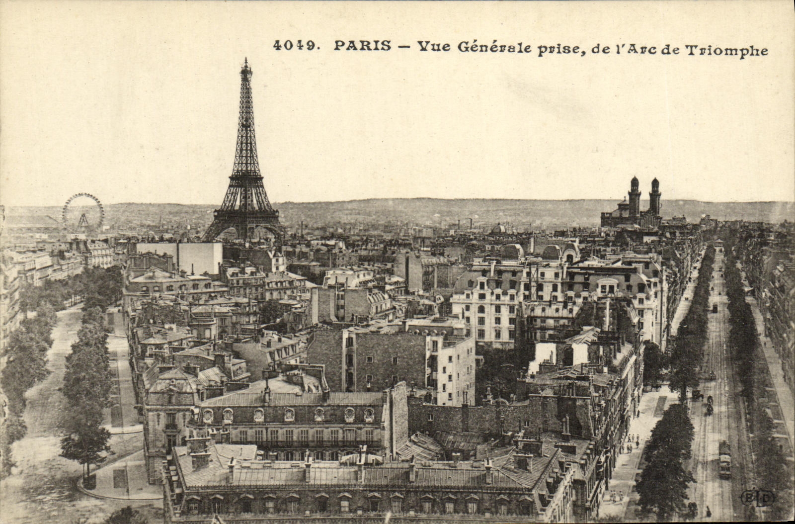 CPA Paris Vue Generale Prise de L Arc de Triomphe