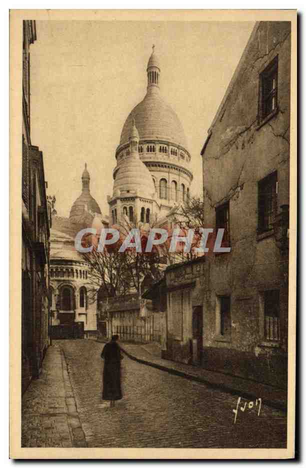 CPA Paris Basilique du Sacre Coeur vue de la rue du chevalier de la Barre