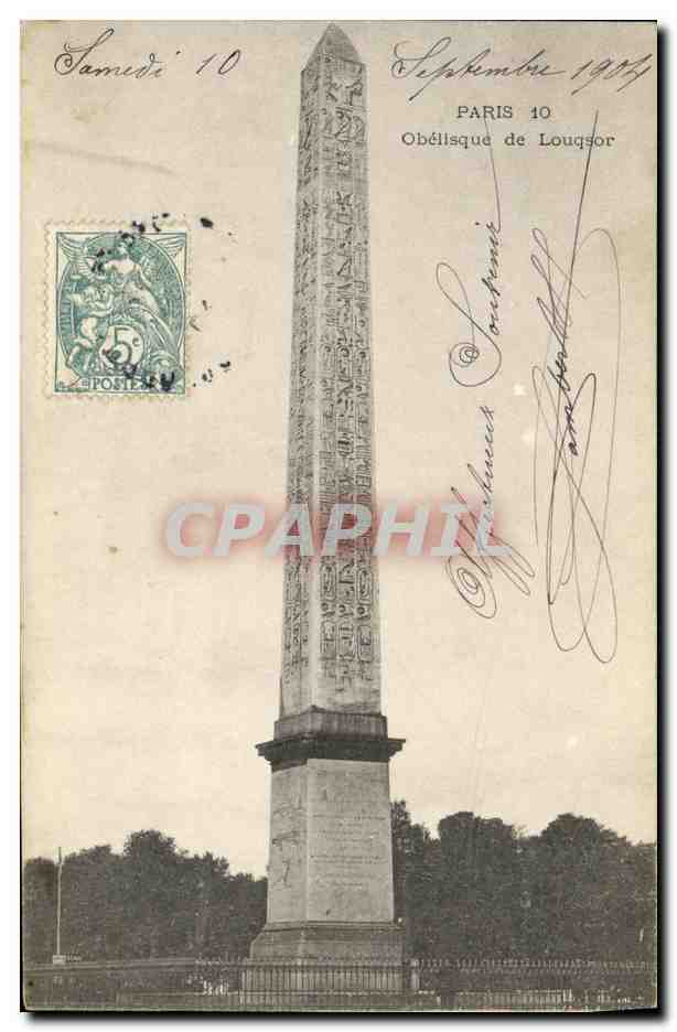 CPA Paris Obellsque de Louqsor