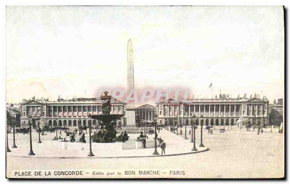 CPA Paris Place De La Concorde Bon Marche