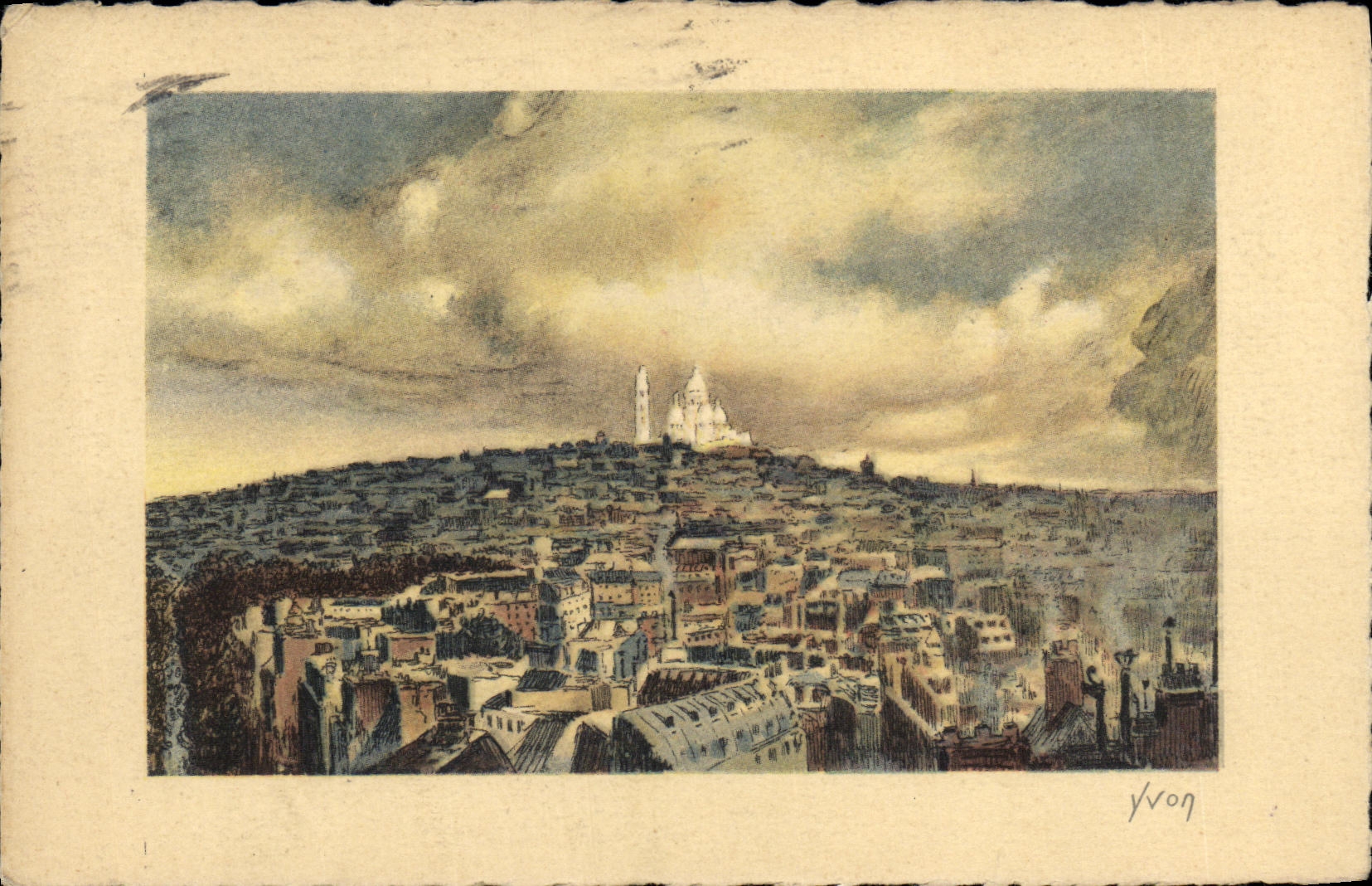 CPA Paris La Butte Montmartre et le Sacre Coeur