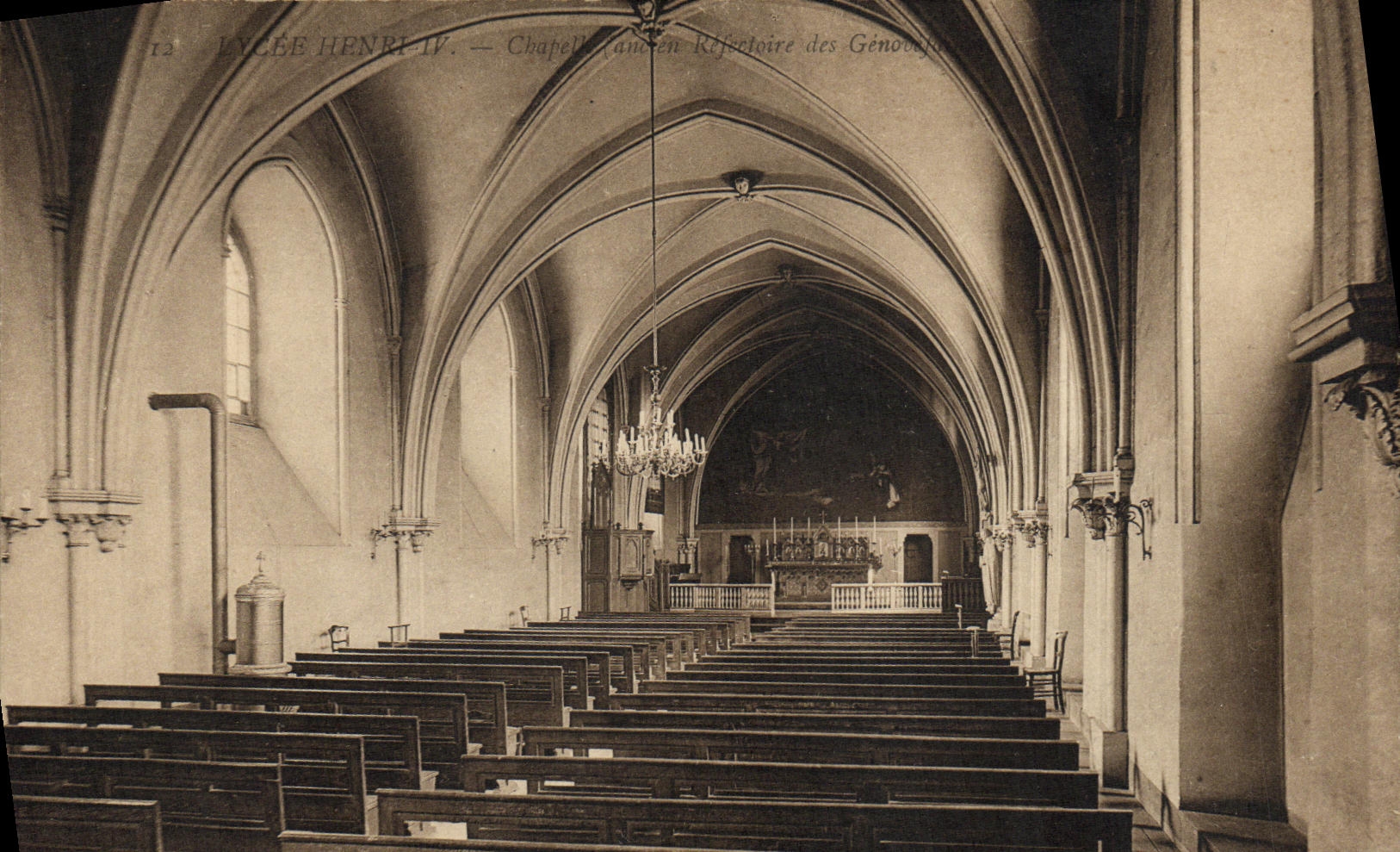 CPA Paris Lycee Henri IV Chapelle Ancienen refectoire 