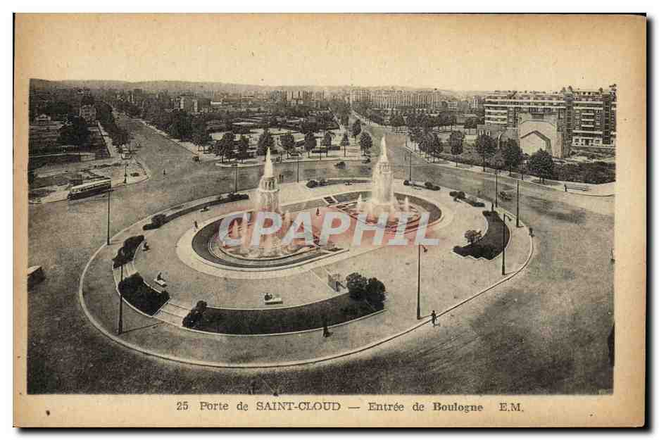 CPA Paris Porte de Saint Cloud Entree de Boulogne