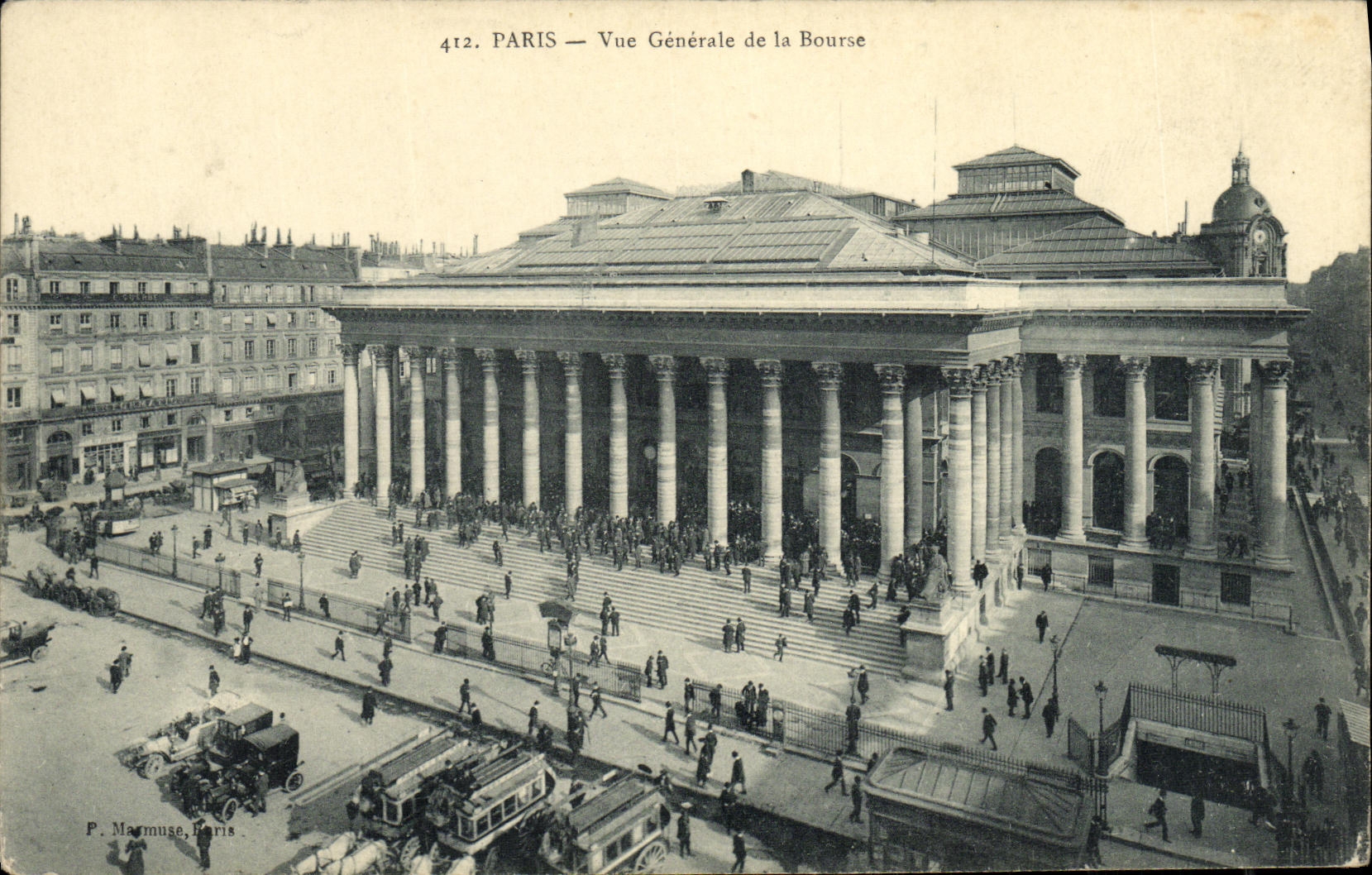CPA Paris Vue Generale de la Bourse
