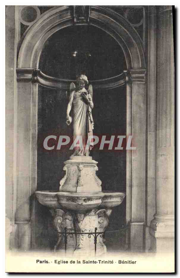 CPA Paris Eglise de la Sainte Trinite Benitier