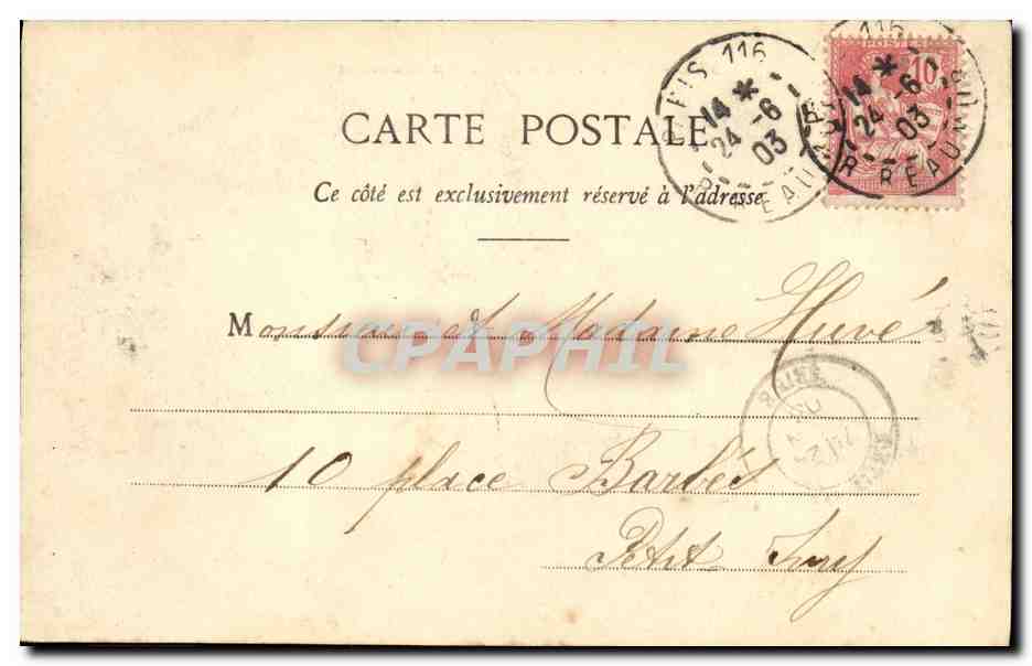 CPA Paris Le Nouveau Museum — Rückseite