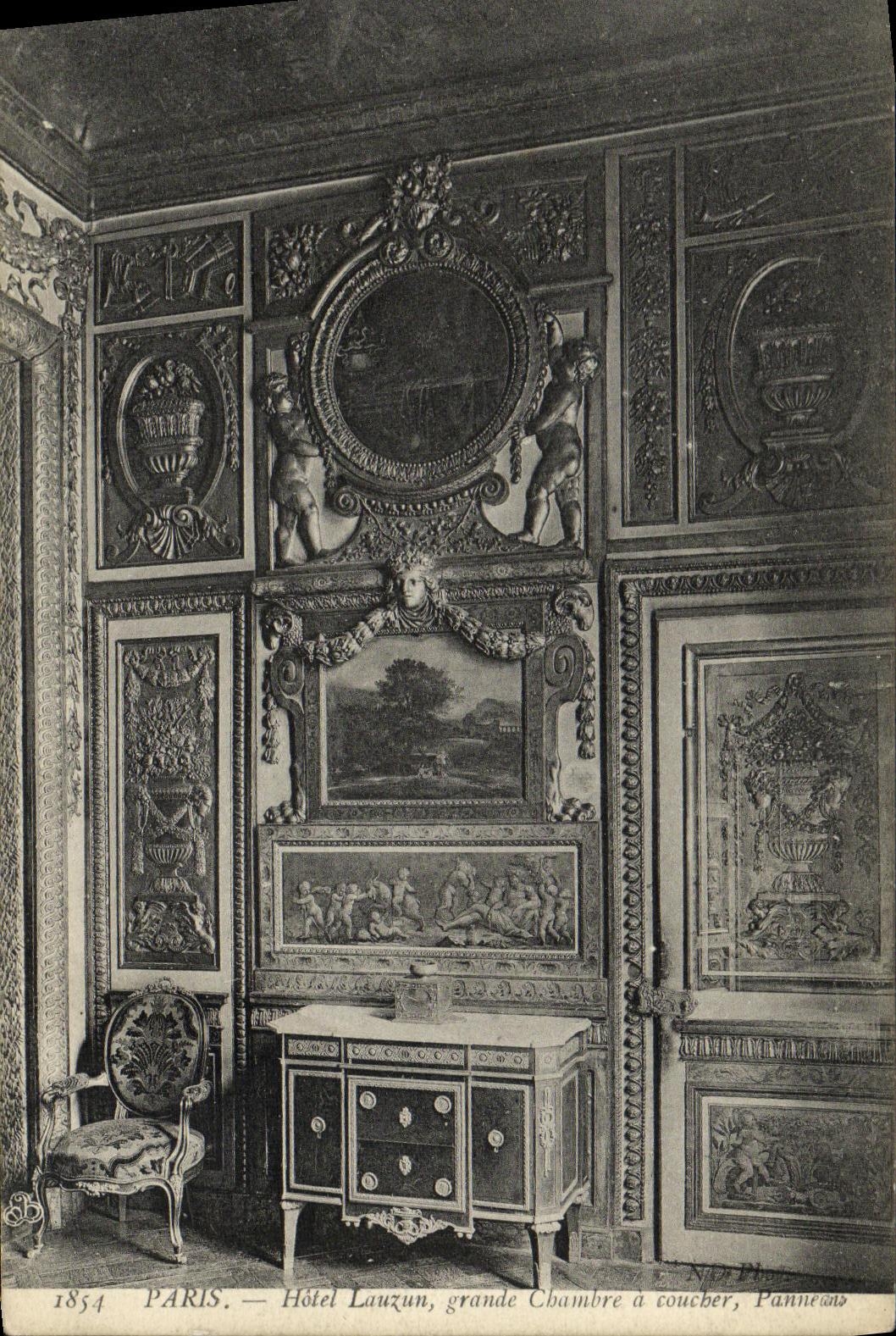 CPA Paris Hotel Lanzun Grande chambre a coucher Panorama