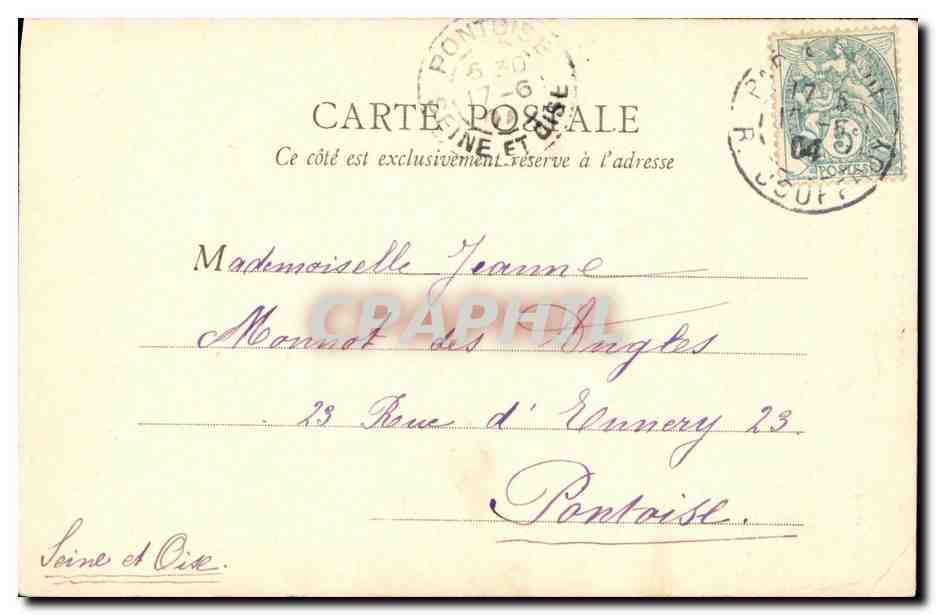 CPA Paris Chapelle de Notre Dame de Consolation Bazar de la Charite Rue Jean Goujon  — Verso