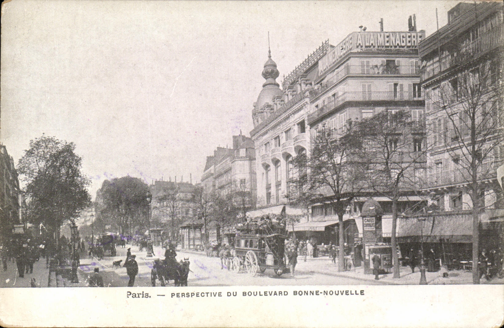 CPA Paris Perspective Du Boulevard Bonne Nouvelle