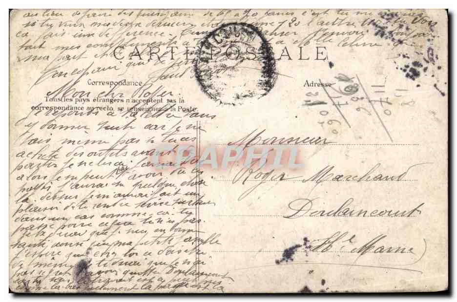 CPA Paris Mairie du 10eme — Verso