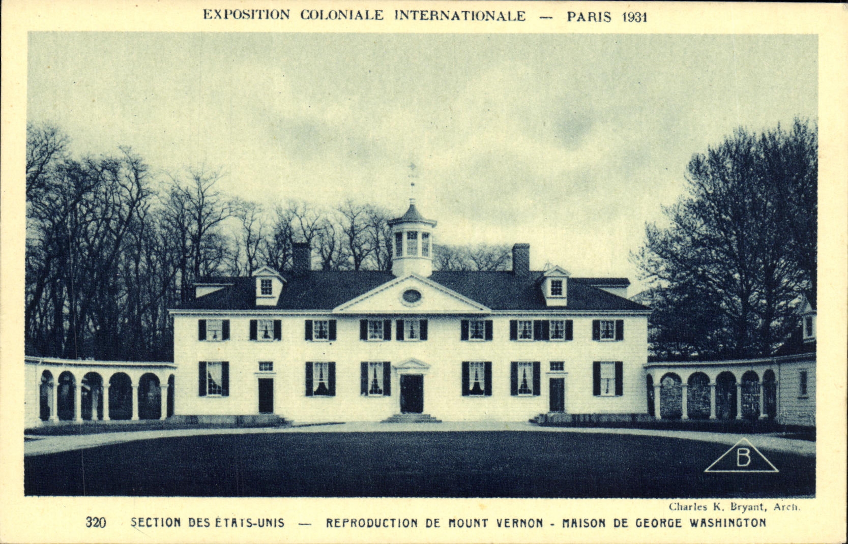 CPA Paris Exposition Coloiale Internationale 1931 Section des Etats Unis Mount Vernon Maison de George Washington
