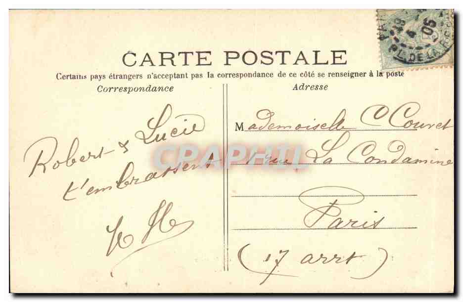 CPA Paris Le Bois Boulogne en Hiver une allee sous la neige  — Verso