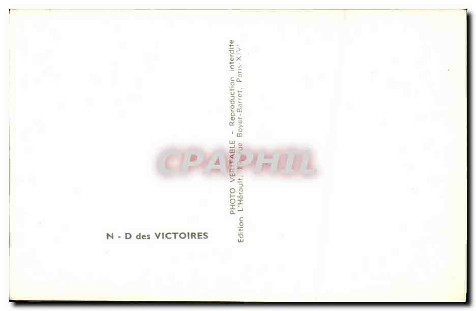 CPA Paris ND des Victoires — Rückseite