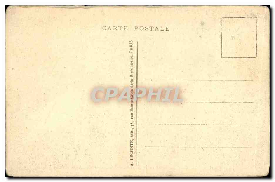 CPA Paris La Gare du Nord et le Boulevard Denain  — Verso