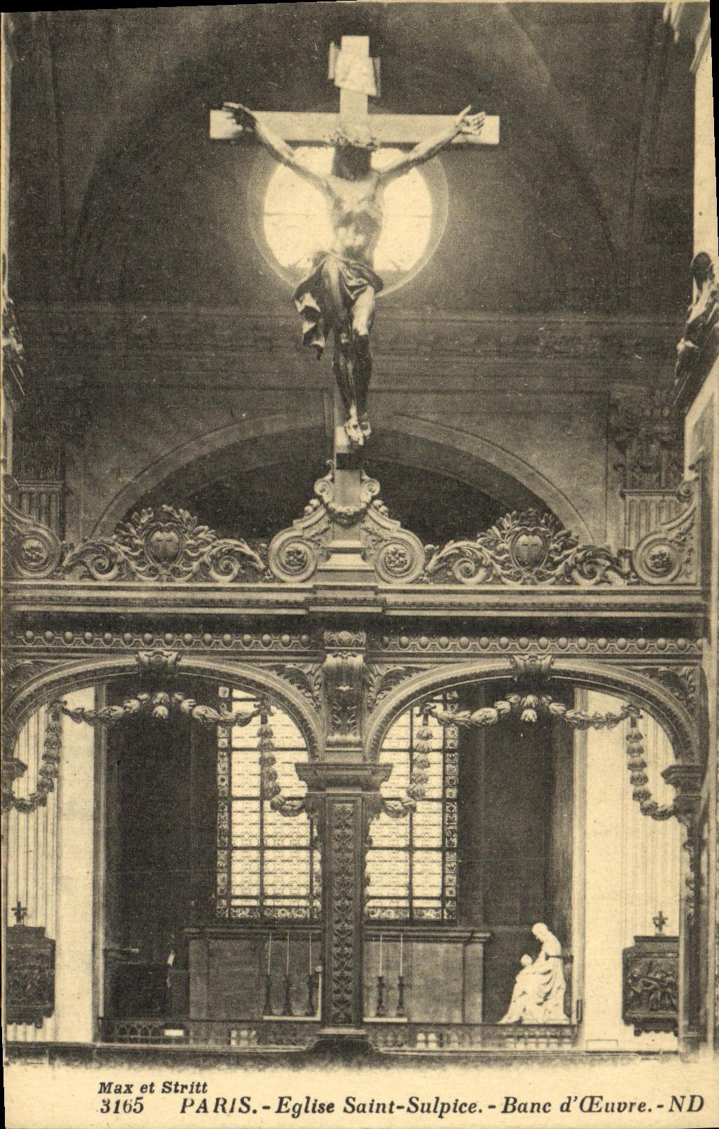CPA Paris Eglise Saint Sulpice Banc d oeuvre Christ