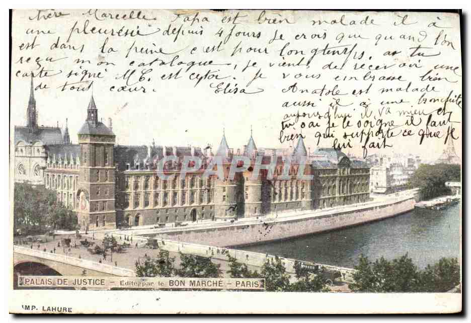 CPA Paris Bon Marche Palais de justice