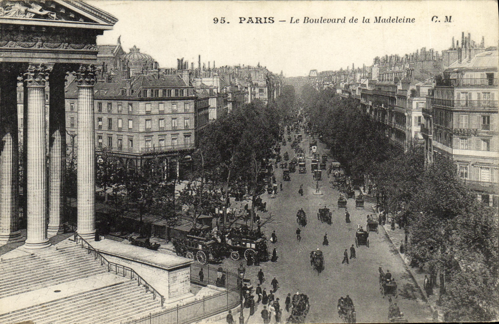 CPA Paris Le Boulevard de la Madeleine