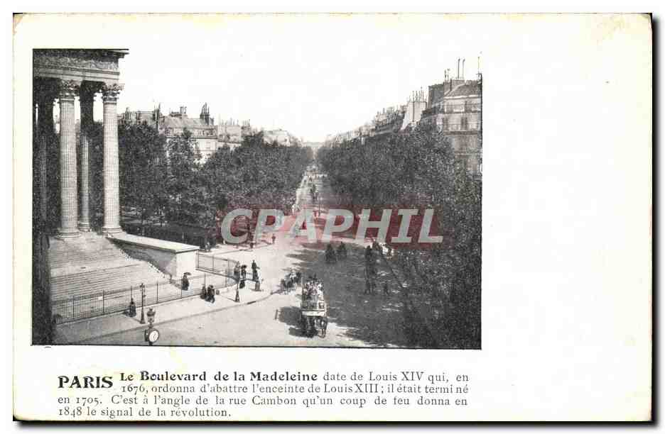 CPA Paris Le Boulevard de la Madeleine