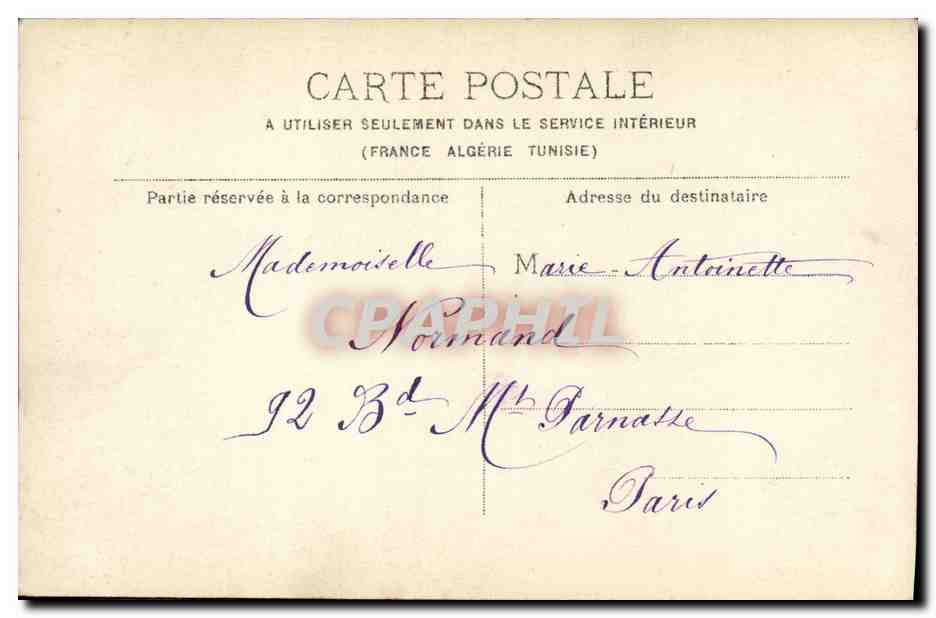 CPA Paris Val de Garce — Verso