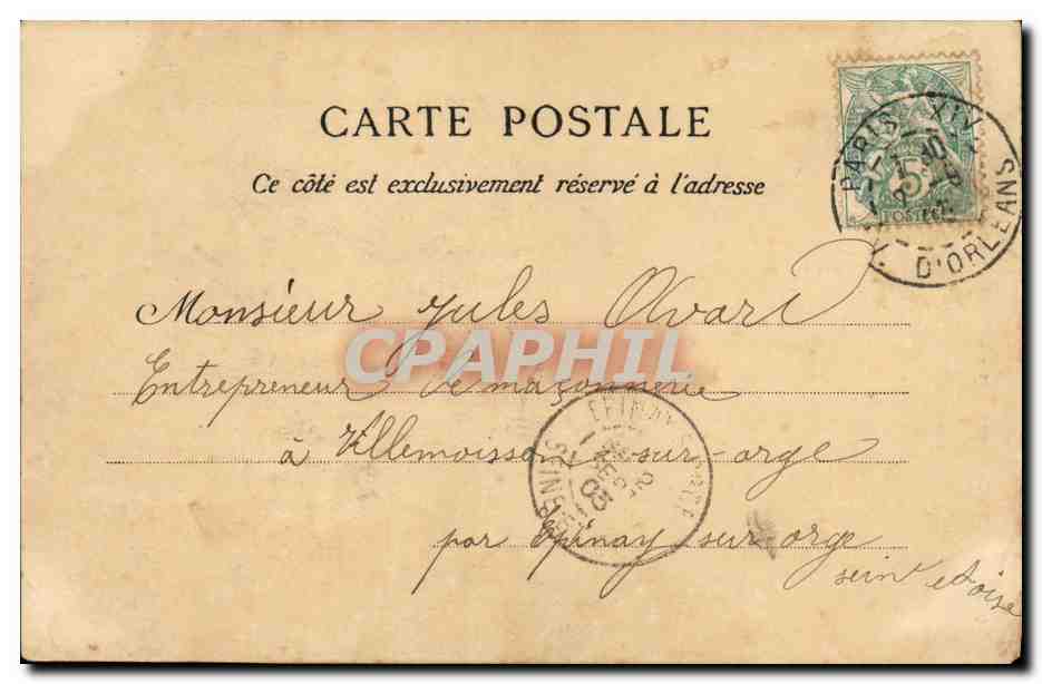 CPA Paris Invalides Tombeau de Napoleon 1er — Rückseite