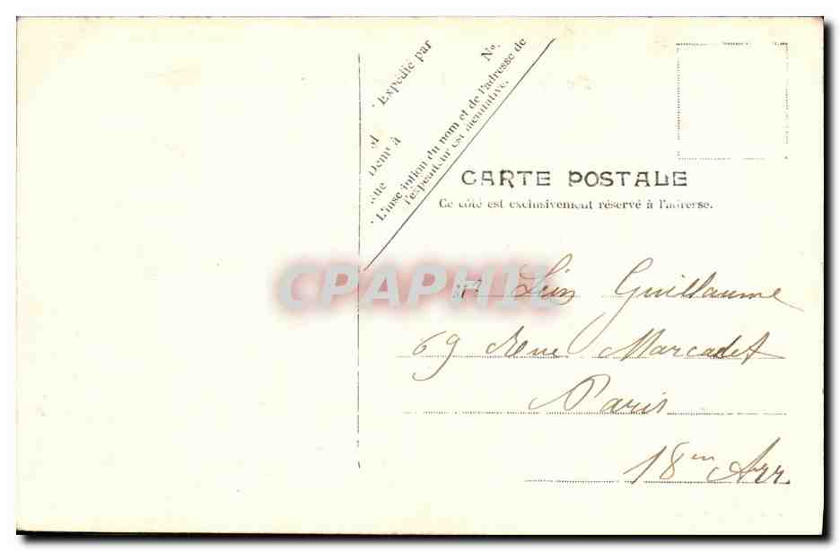 CPA Paris Le College de France — Rückseite