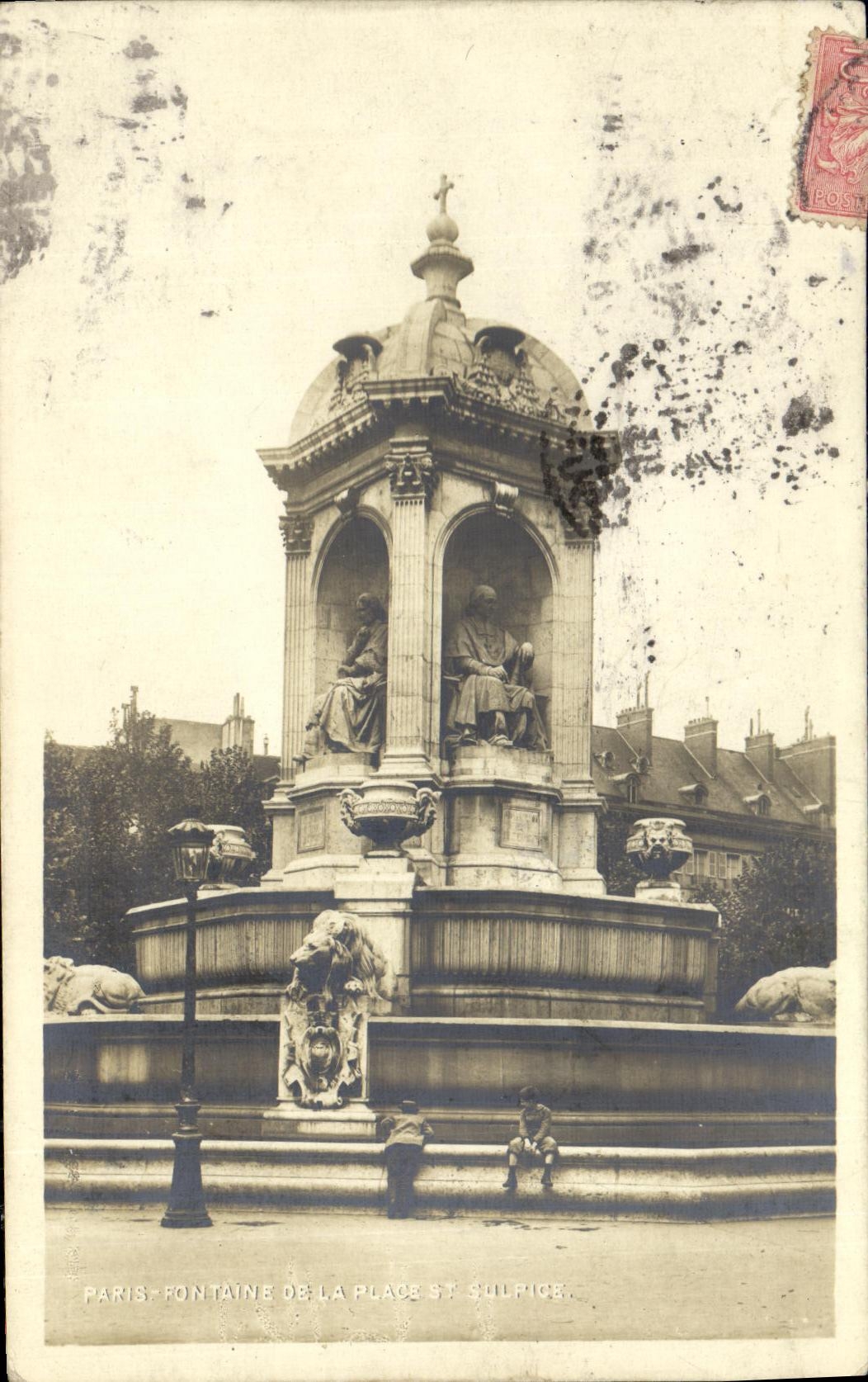 CPA Paris Fontaine de la place St Sulpice