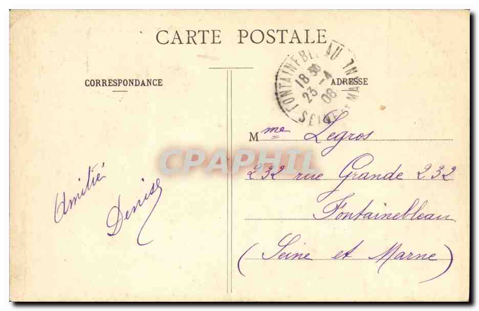 CPA Paris Le Vieux Louvre — Rückseite