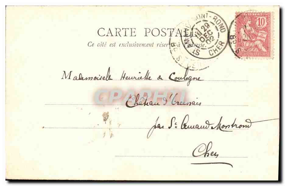 CPA Paris La Conciergerie Palais de Justice — Rückseite