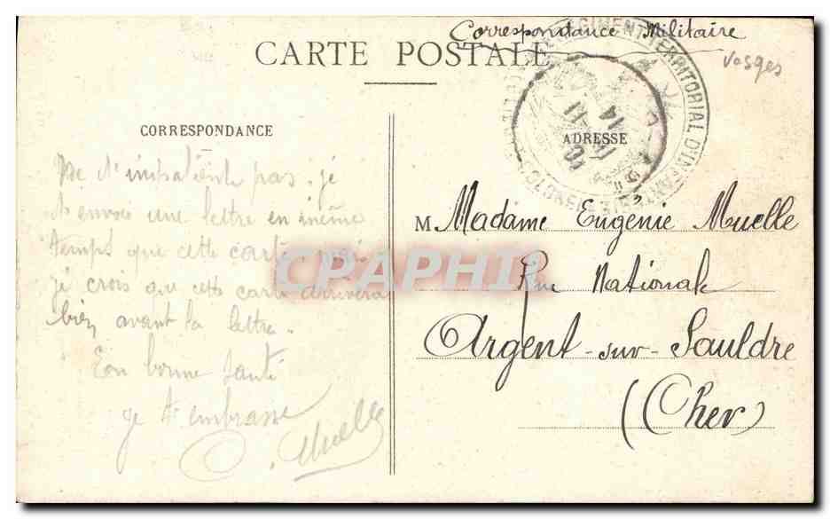 CPA Gerardmer La Schlucht L Alsacienne et la lorraine au poteau frontiere  — Verso