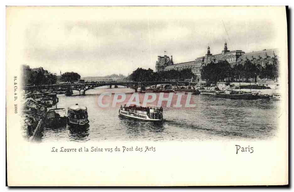 CPA Paris Le Louvre et la Seine Vus du Pont des Arts