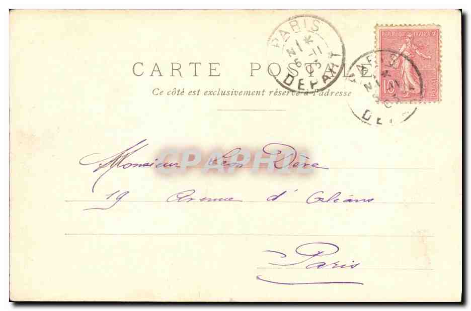 CPA Paris Statue de Jeanne d arc — Verso
