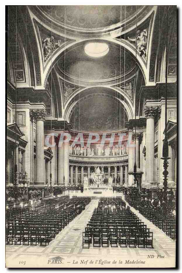 CPA Paris La Nef de L Eglise de la Madeleine