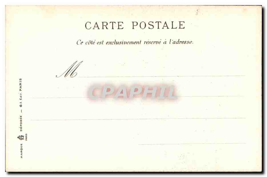 CPA Paris Notre Dame La fontaine — Verso
