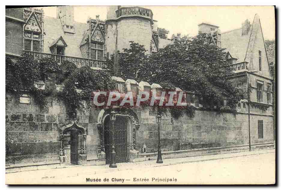 CPA Paris Musee de Cluny Entree Principale