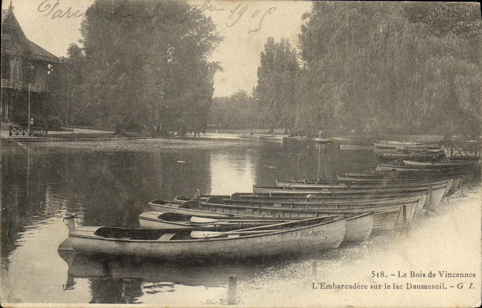 Le Bois de Vincennes — L'Embarcadère sur le lac Daumesnil — G.I. n°518