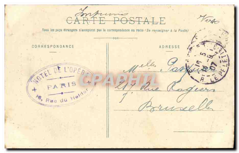 CPA Paris Colonne Vendone — Rückseite