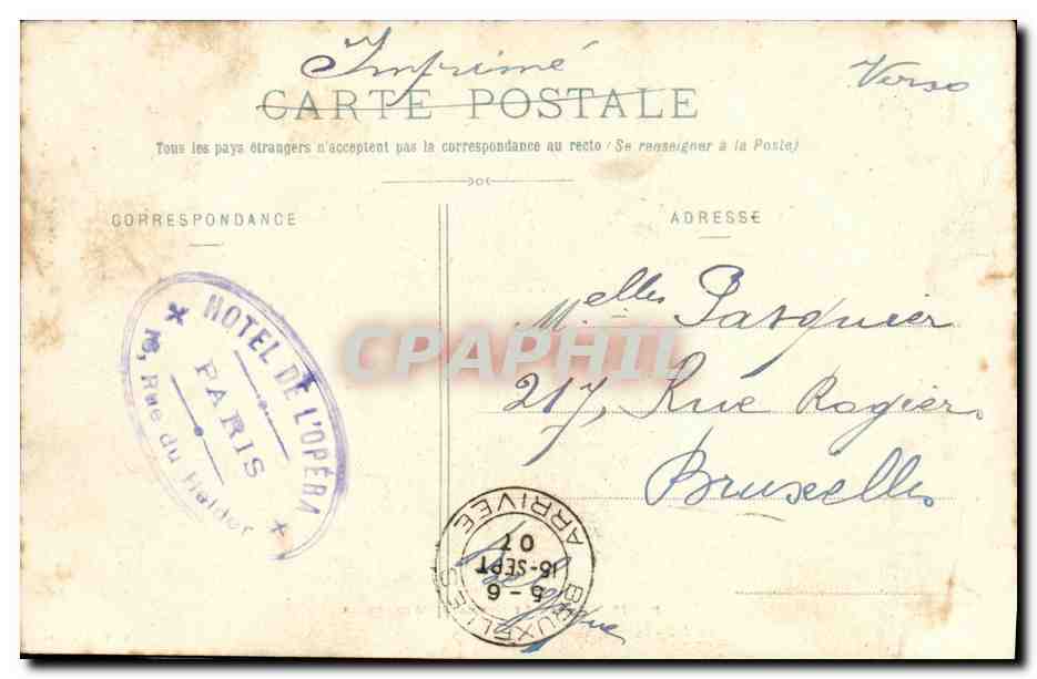 CPA Paris Place St Germain L Auxerrois — Back