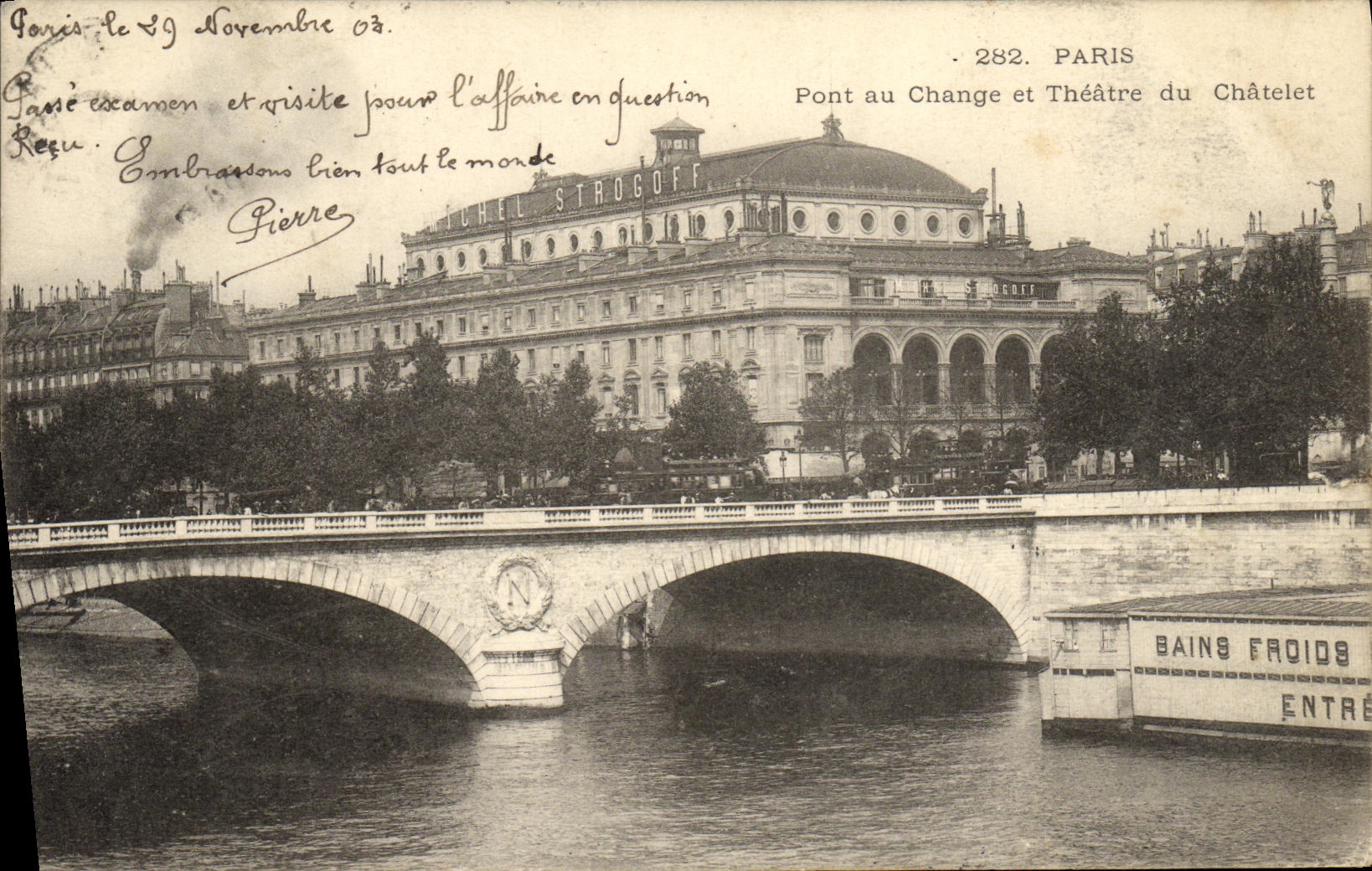 CPA Paris Pont au Change et Theatre du Chatelet
