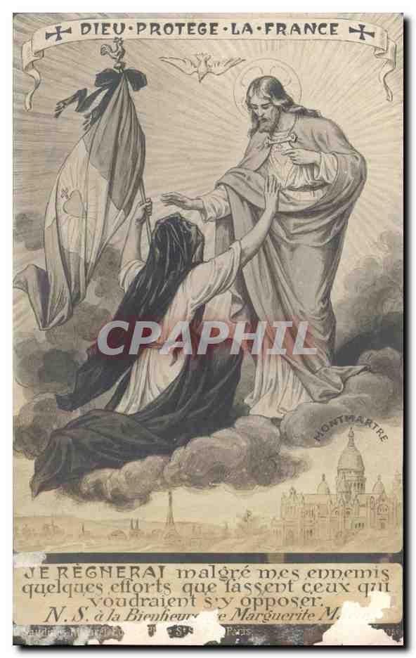 CPA Paris Dieu protege la France 