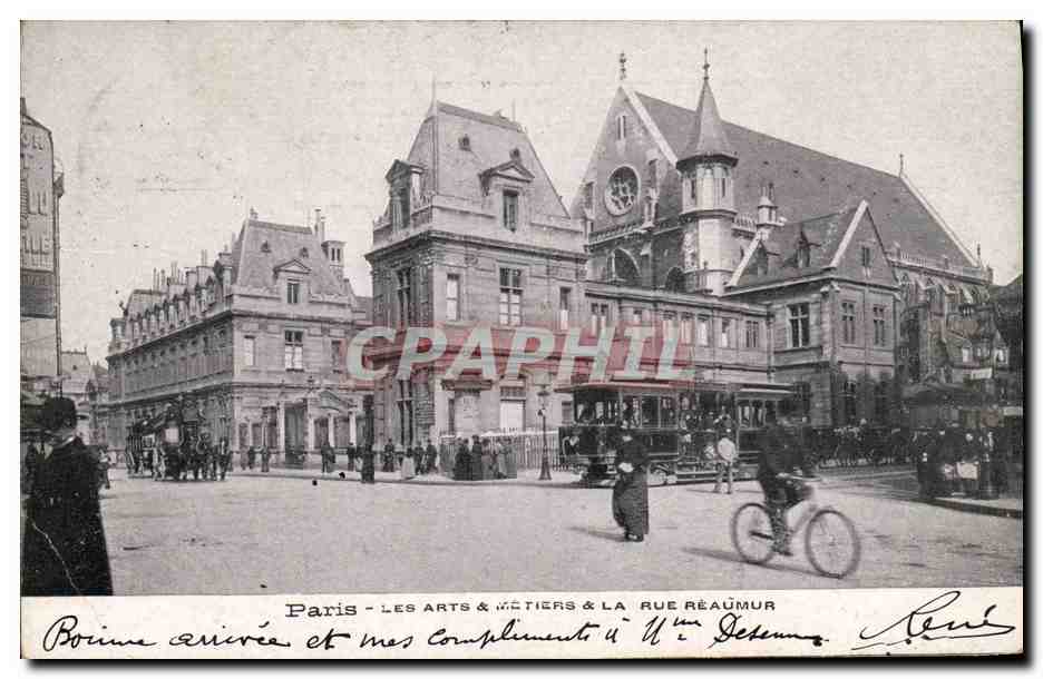 CPA Paris Les Arts et metiers et La Rue Reaumur