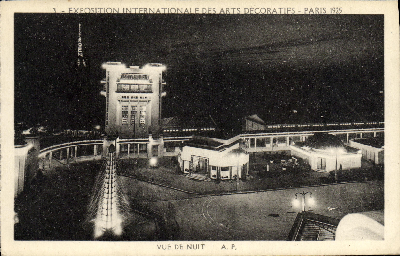 Internationale Ausstellung der dekorativen Künste - Paris 1925 — Nachtsicht — A.P.