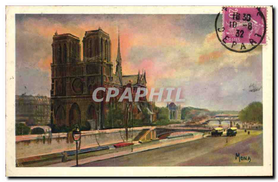 CPA Paris Notre Dame et la Seine Vue Prise du Quai Saint Michel