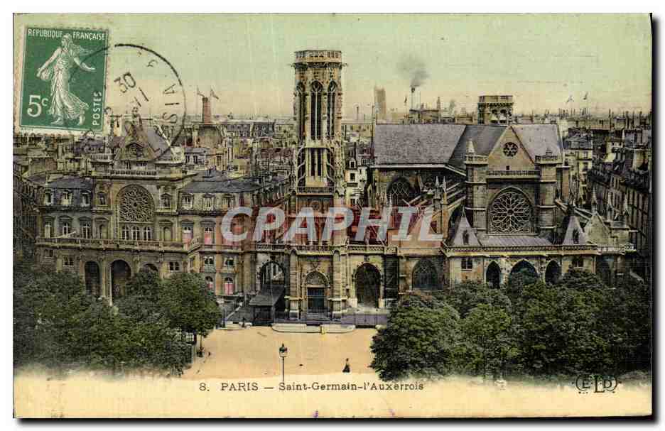 CPA Paris Saint Germain L Auxerrois carte toilee 
