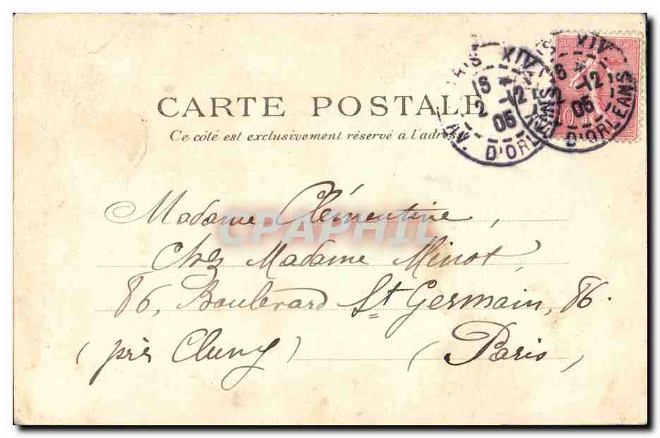 CPA Paris Le Ministere De l interieur — Rückseite