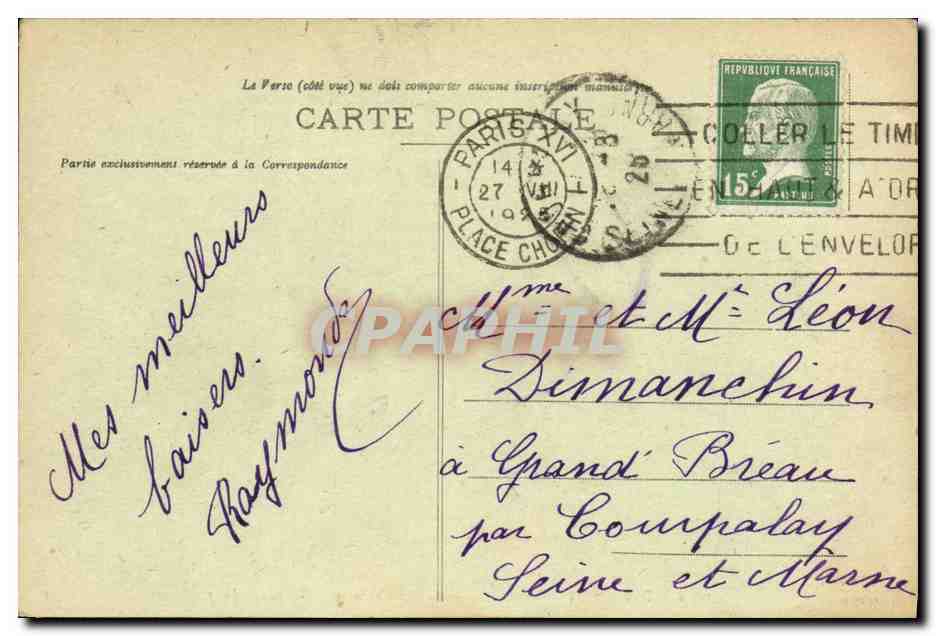 CPA Paris Musee des thermes et Hotel de Cluny — Rückseite